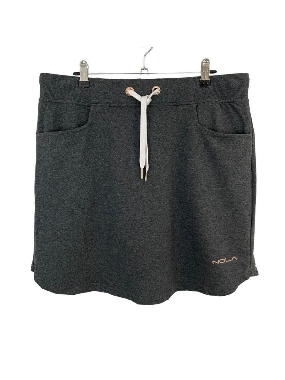 Nola Athletic Skort Women’s Sz X Grey Skirt Shorts Stretchy Tennis Golf Mini EUC